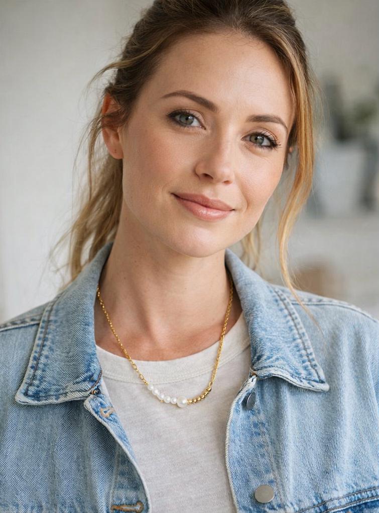 Freshwater Pearl Necklace: Gold or Silver Chain • Minimal Pearl Jewelry • Bridal Pearl Necklace • Everyday Elegant Necklace