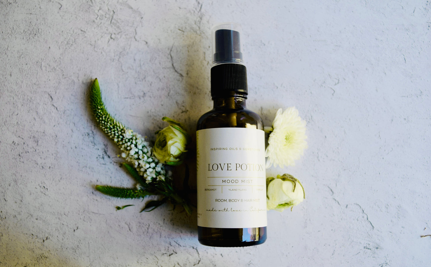 Love Gift Box: Rose Quartz Minimalistic Gemstone Bracelet • Crystal Essential Oil Roll-On • Diffuser Oil • Room, Body and Hair Mist  •Ceramic Handmade Ring Dish • Sachet