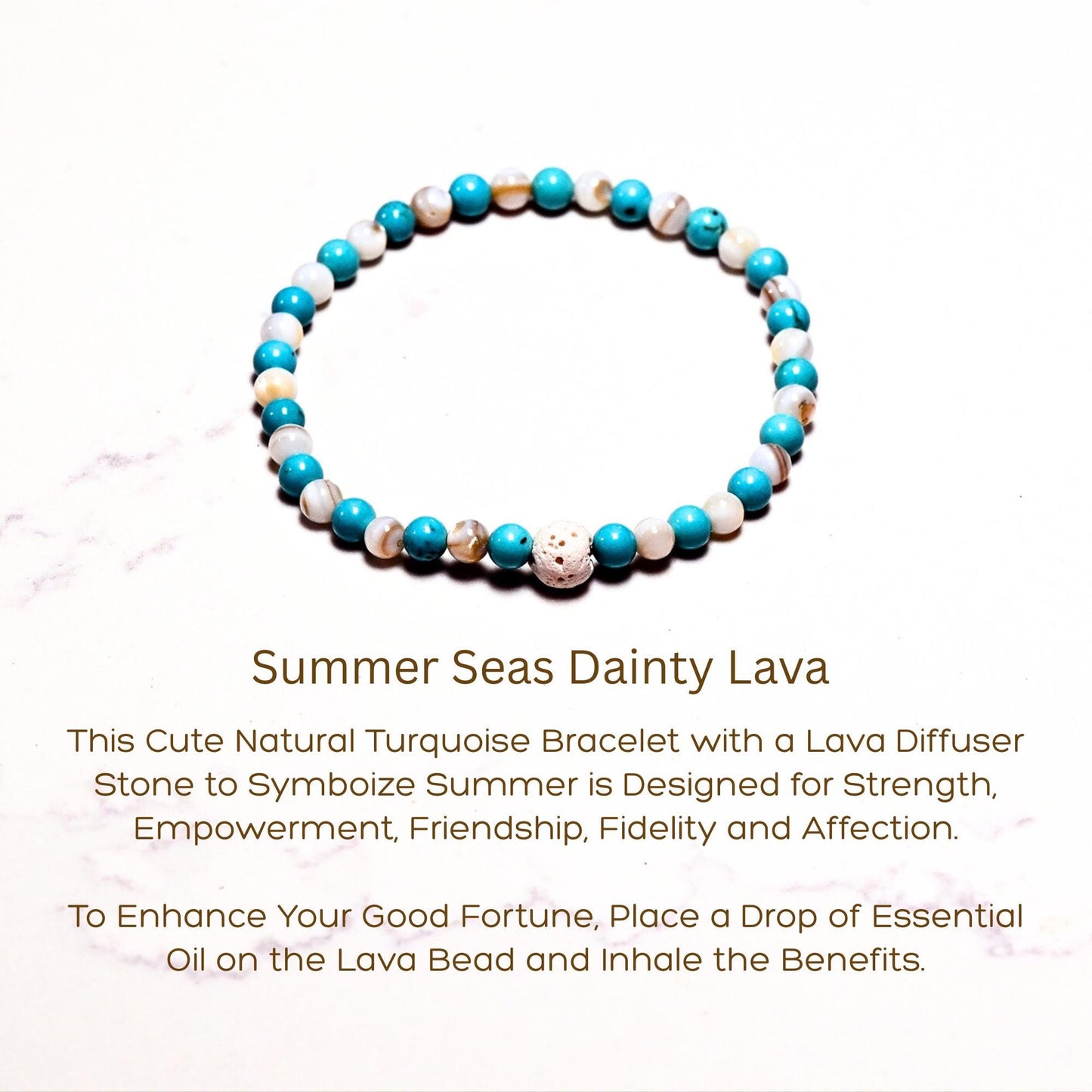 Dainty Turquoise Bracelet: 4mm Gemstone • Summer Friendship Jewelry