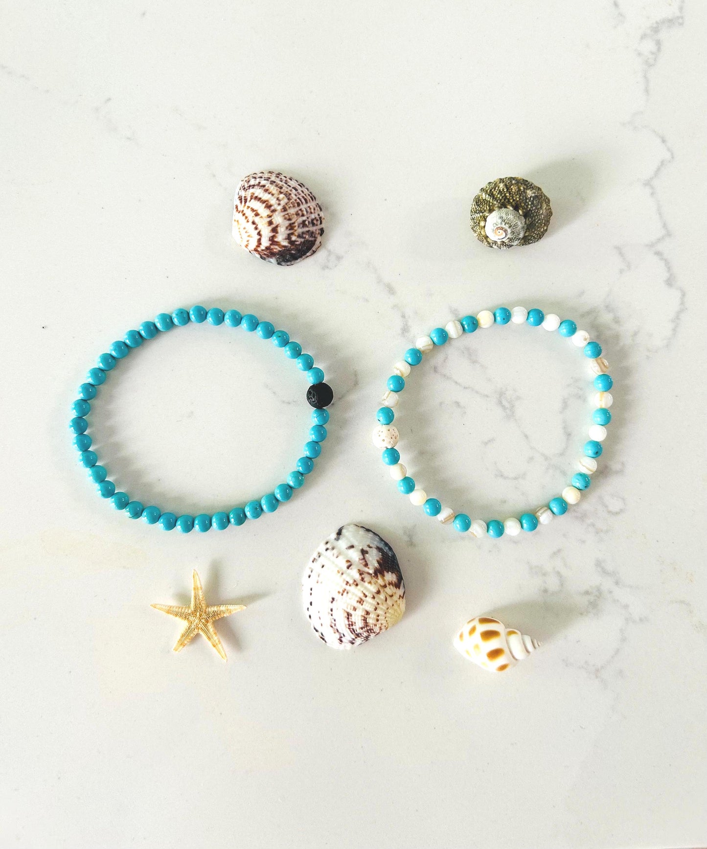 Dainty Turquoise Bracelet: 4mm Gemstone • Summer Friendship Jewelry