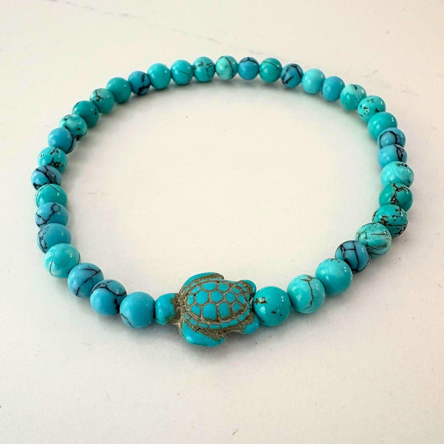 Turquoise Sea Turtle Anklet: Women's Good Luck Charm • Encourages Strength and Empowerment