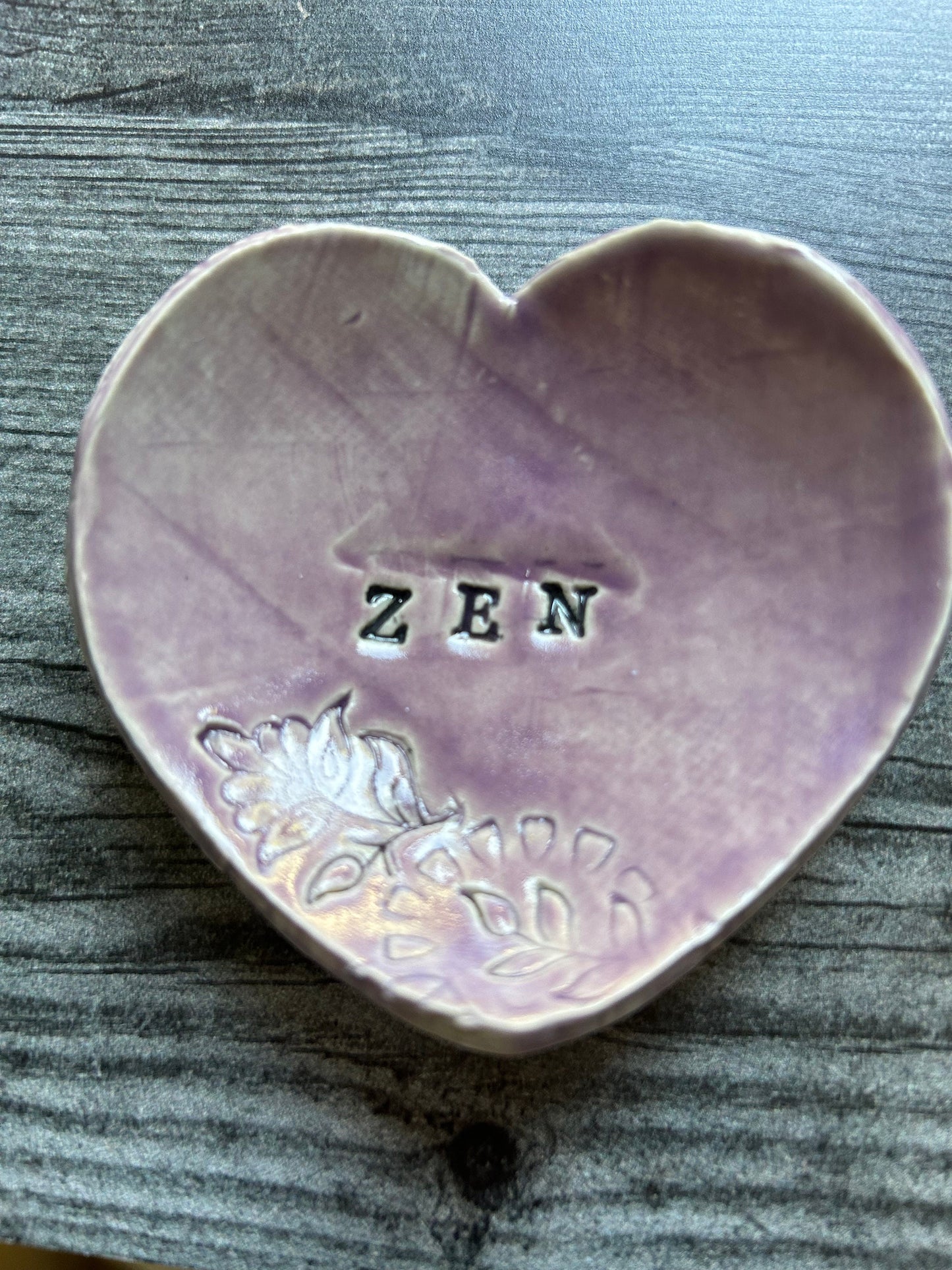 Handmade Ceramic Heart Ring Dish: Trinket Tray • Vibe Jewelry Holder