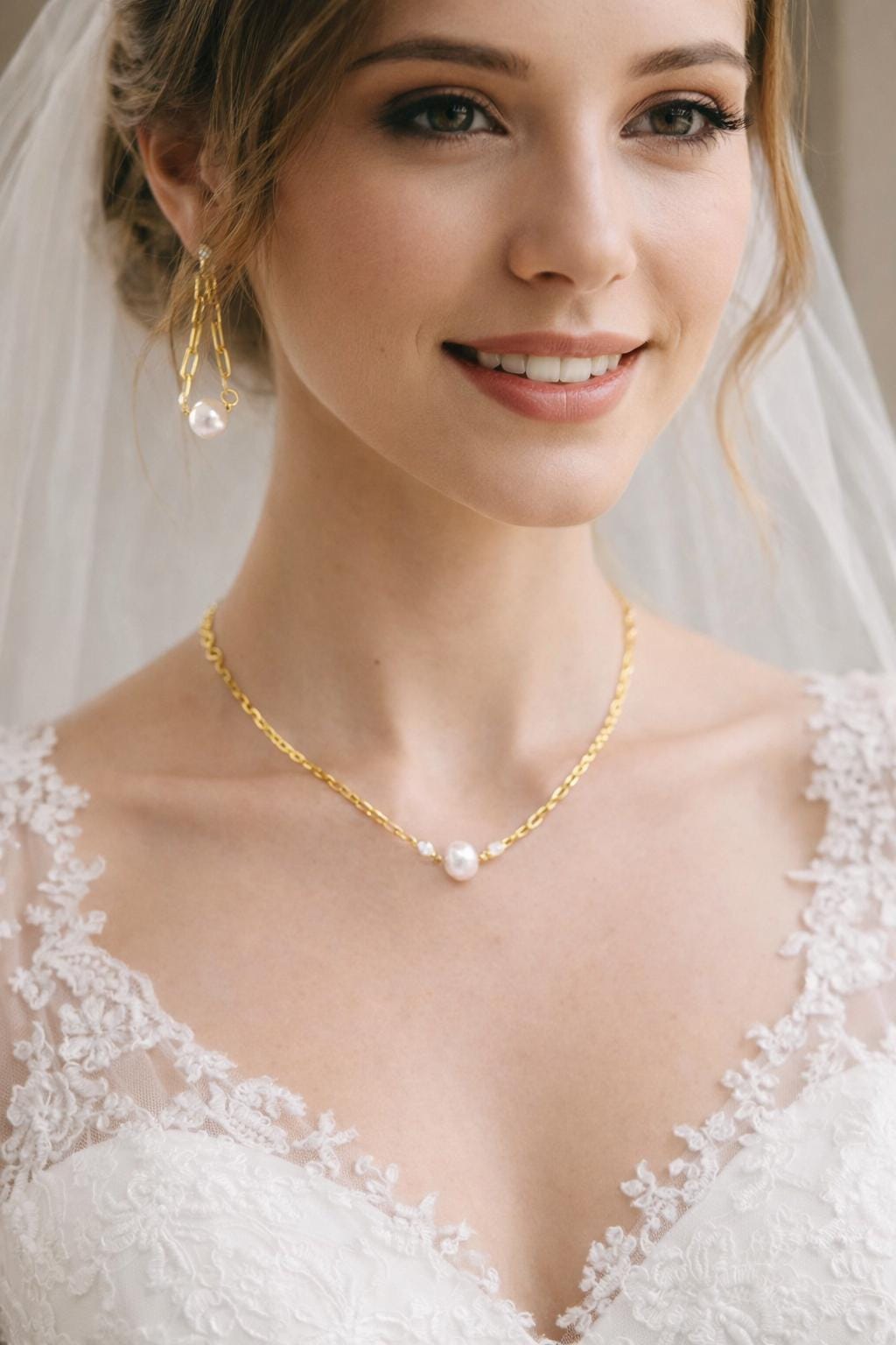 Freshwater Pearl Necklace: Available in Two Styles • Single Pearl or Single with Two Seed Pearls • Gold or Silver on a Paperclip Chain