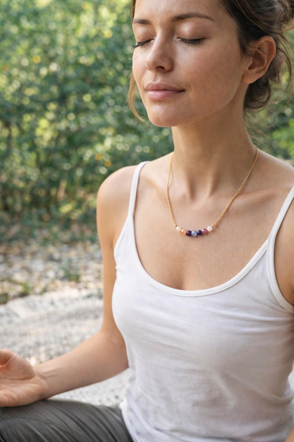 Gemstone Healing Crystal Necklace: Rose Quartz • Amethyst • Lapis Lazuli • Moonstone • Labradorite • Citrine • Tiger's Eye • Gold or Silver