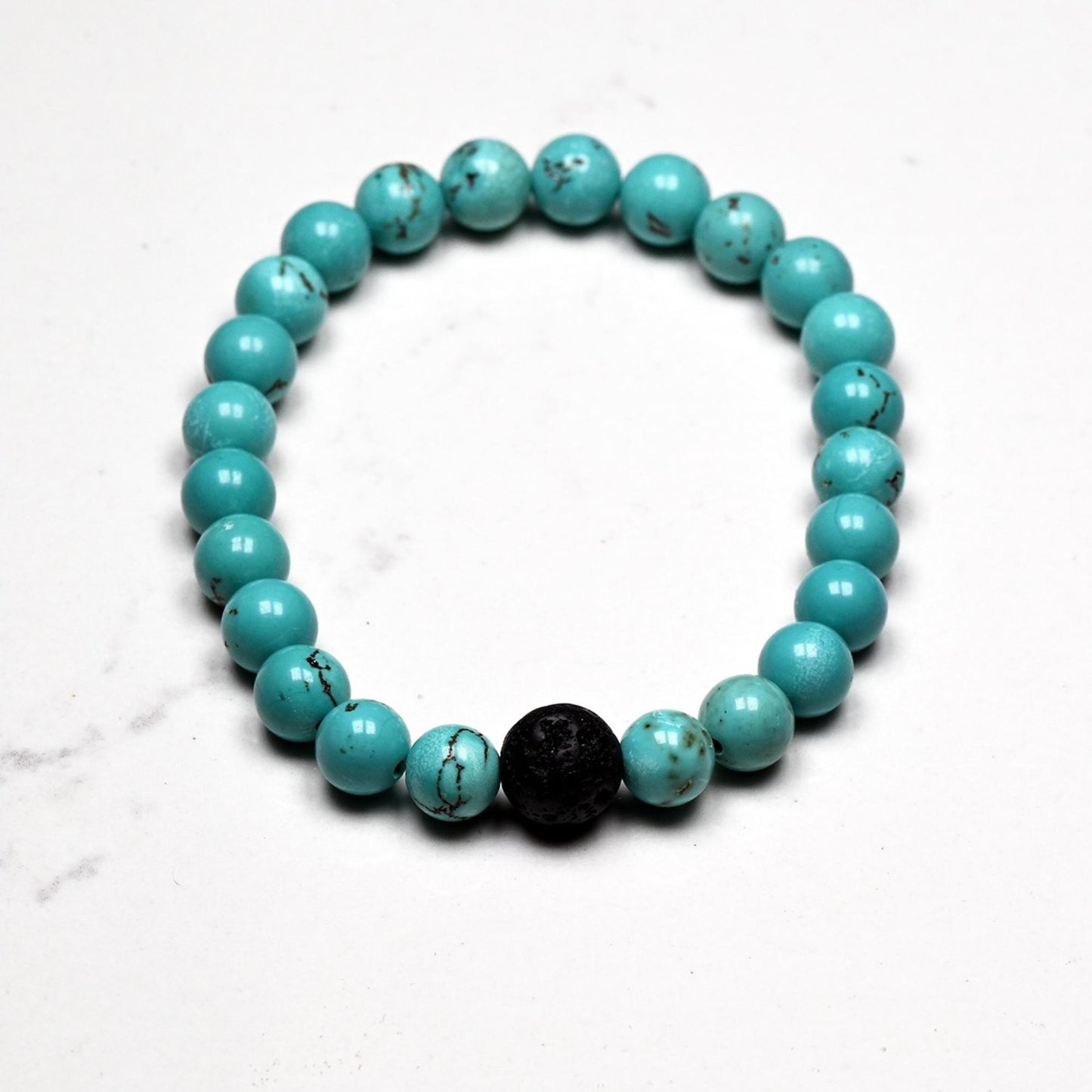 Turquoise Aromatherapy Couple Bracelet Set: Gift Box • Summer Essential Oil Blend • Heart Sachet
