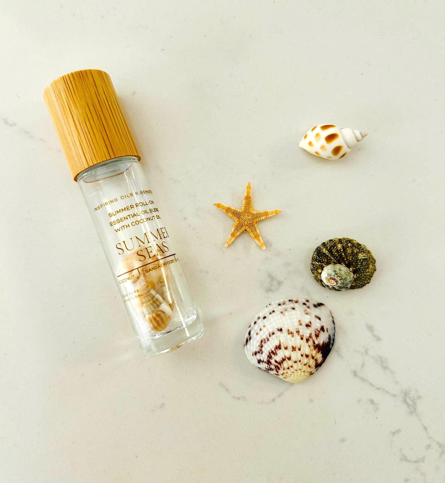 Summer Aromatherapy Roll-On: Coconut, Sandalwood & Vanilla Essential Oils • Summer Vibe