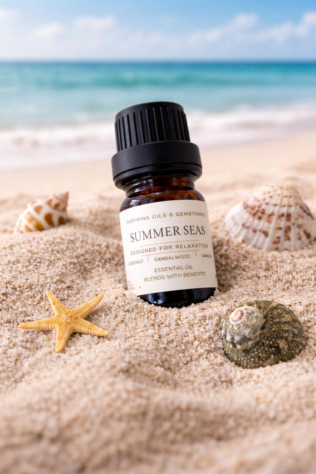 Summer Seas Essential Oil Blend: Aromatherapy Diffuser Oil: Calming Coconut • Sandalwood • Vanilla