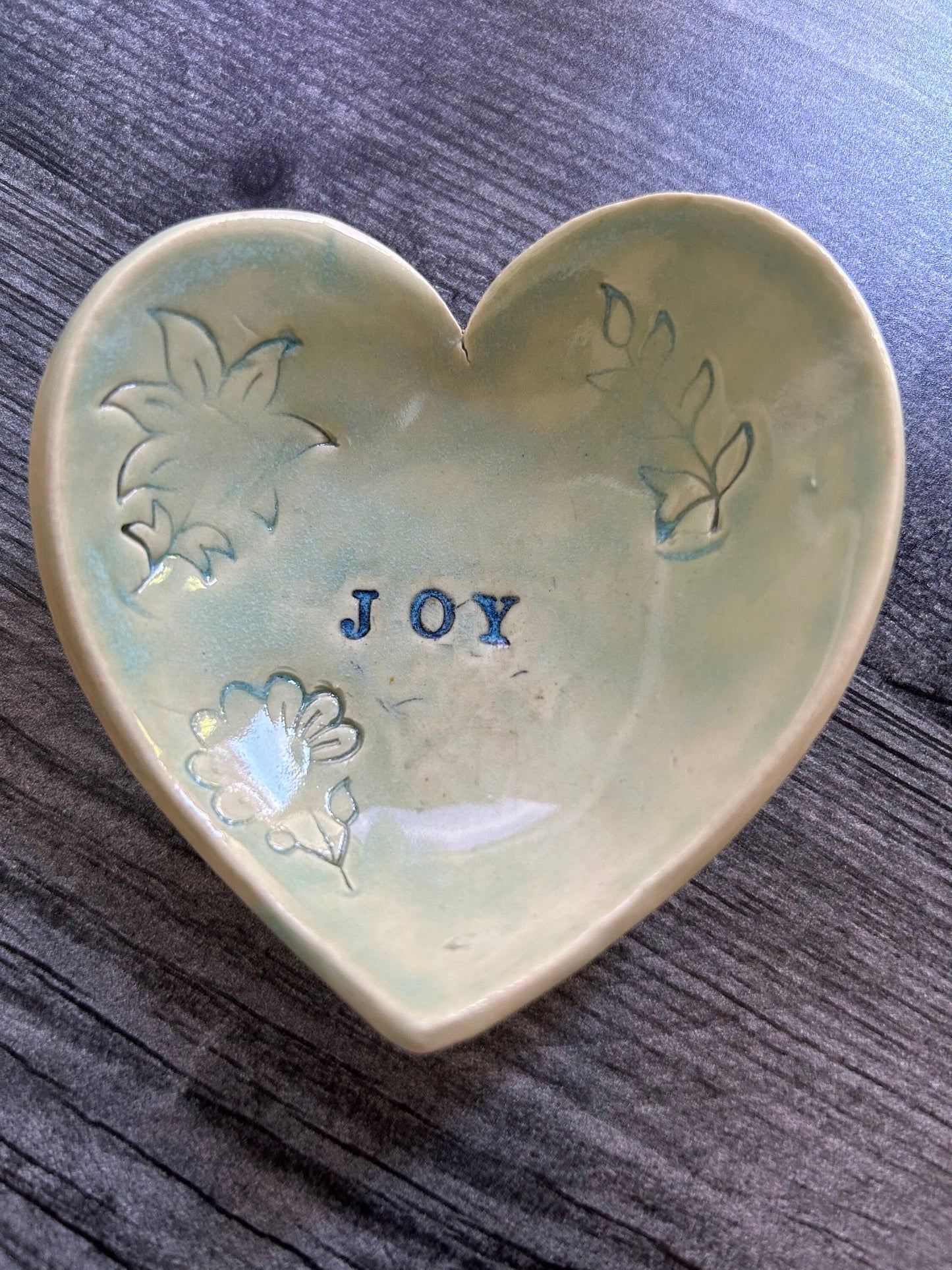 Handmade Ceramic Heart Ring Dish: Trinket Tray • Vibe Jewelry Holder