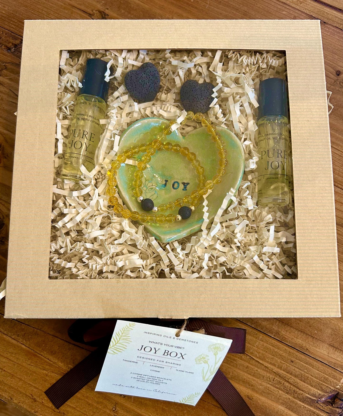 Mother Daughter and Best Friend Gift Box: Matching Gemstone Bracelets • Aromatherapy Set • Love, Zen or Joy Vibe