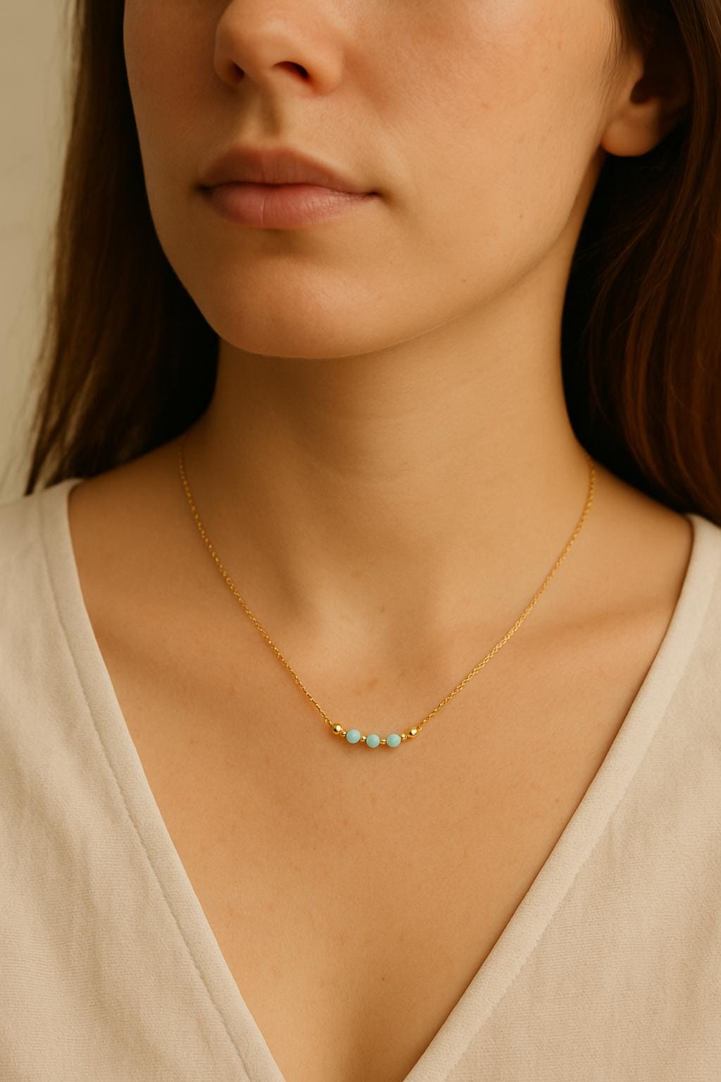 Dainty Birthstone Necklace: Gold or Silver • Personalized Family Gemstone Jewelry
