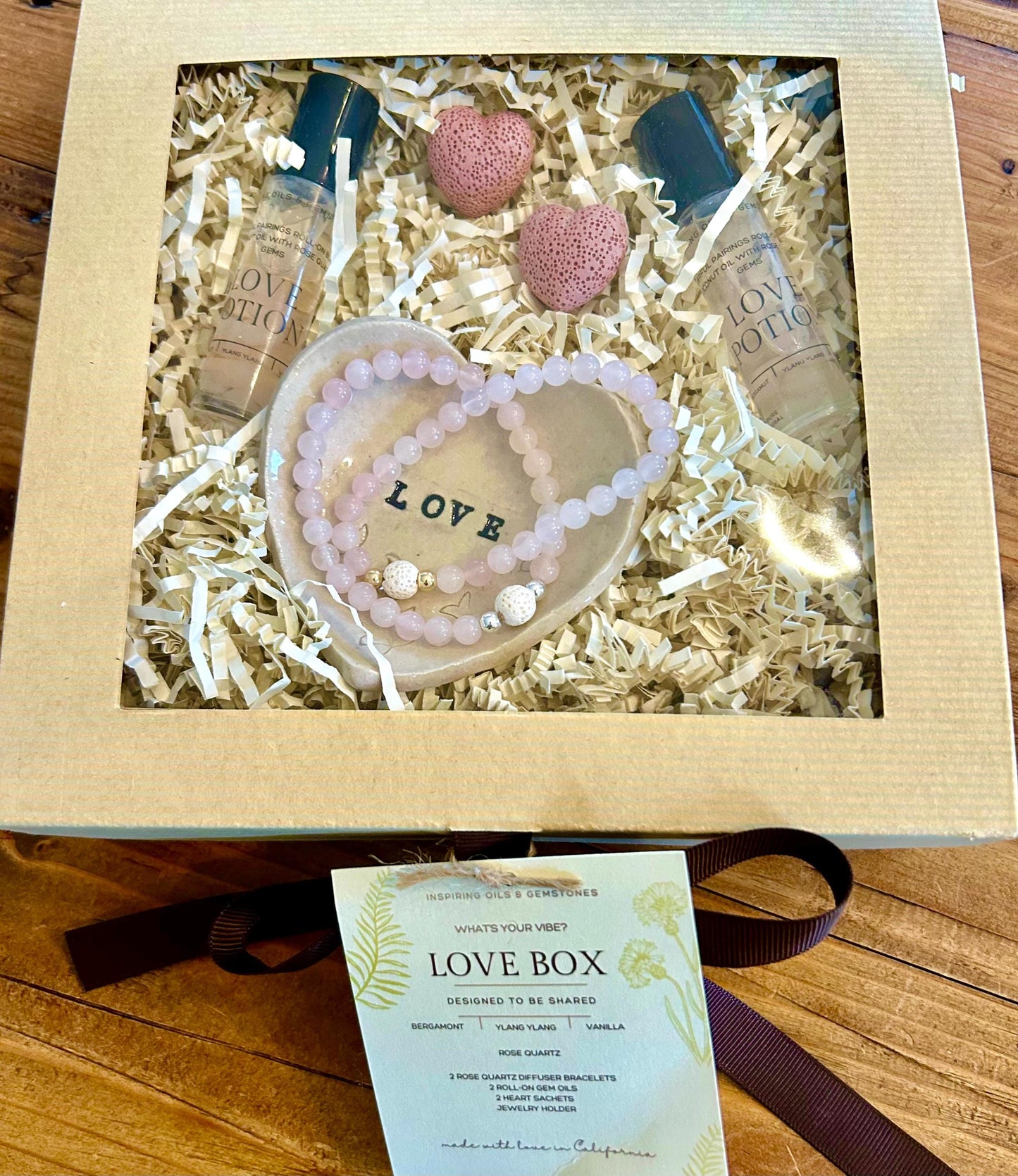 Mother Daughter and Best Friend Gift Box: Matching Gemstone Bracelets • Aromatherapy Set • Love, Zen or Joy Vibe