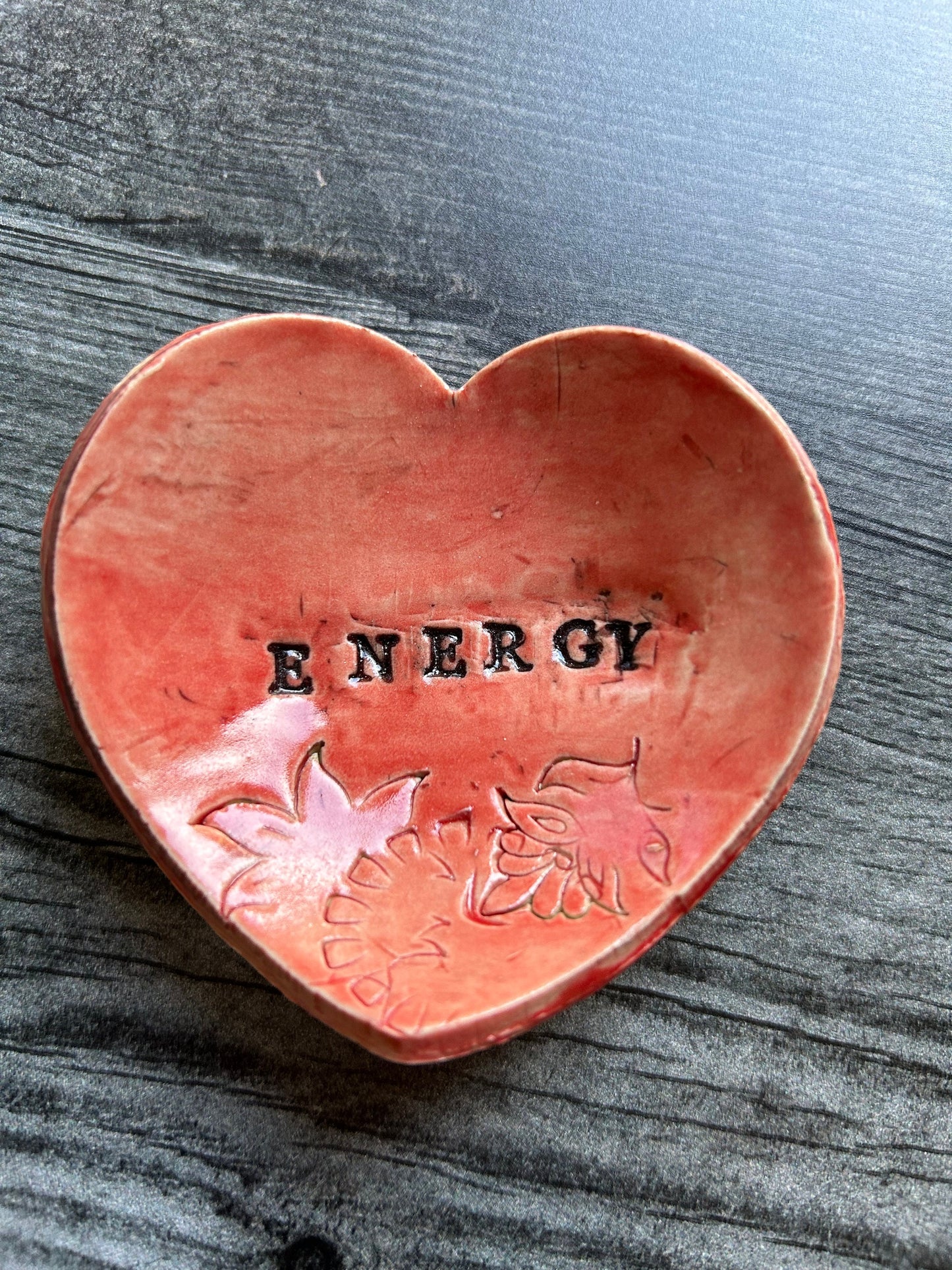 Handmade Ceramic Heart Ring Dish: Trinket Tray • Vibe Jewelry Holder