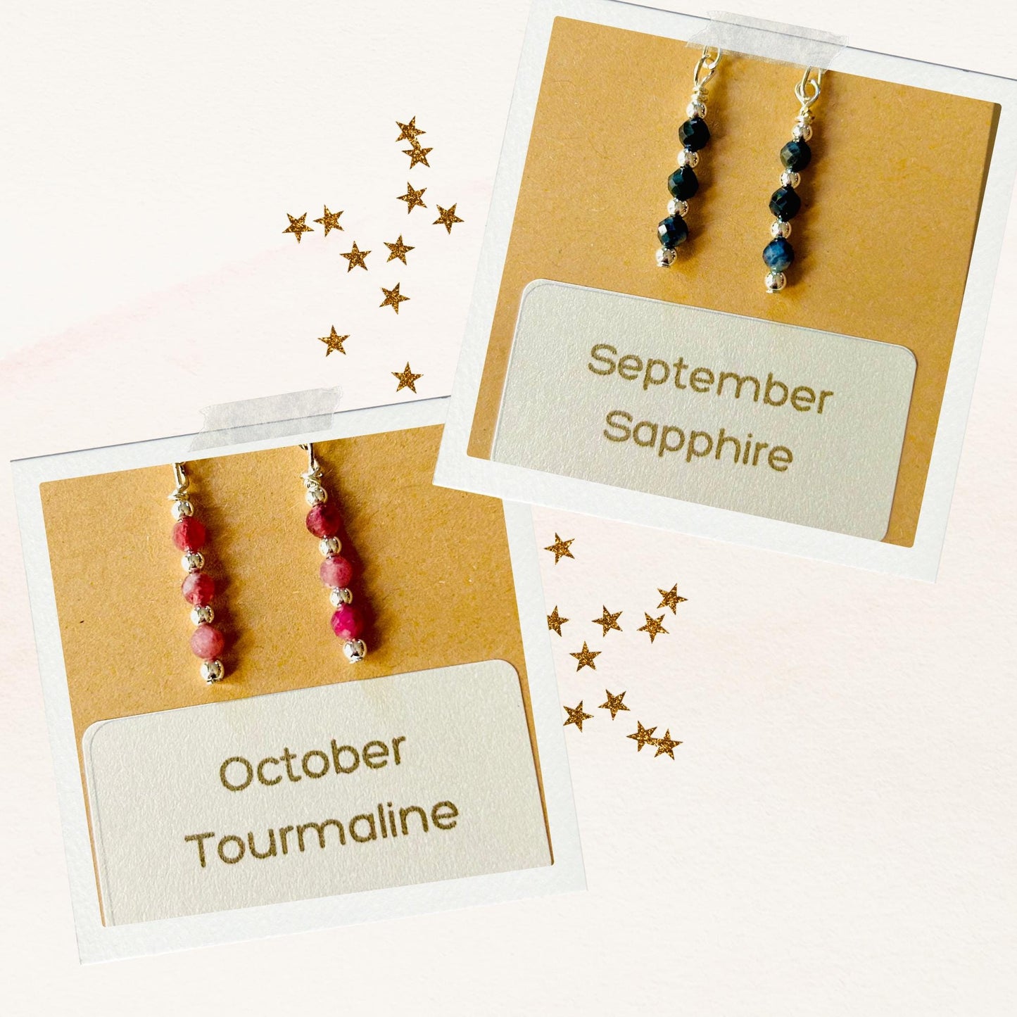 Dainty Birthstone Earrings for Moms, Sisters and Friends • Gold or Silver • Free to Personalize Your Family Gemstone Jewelry