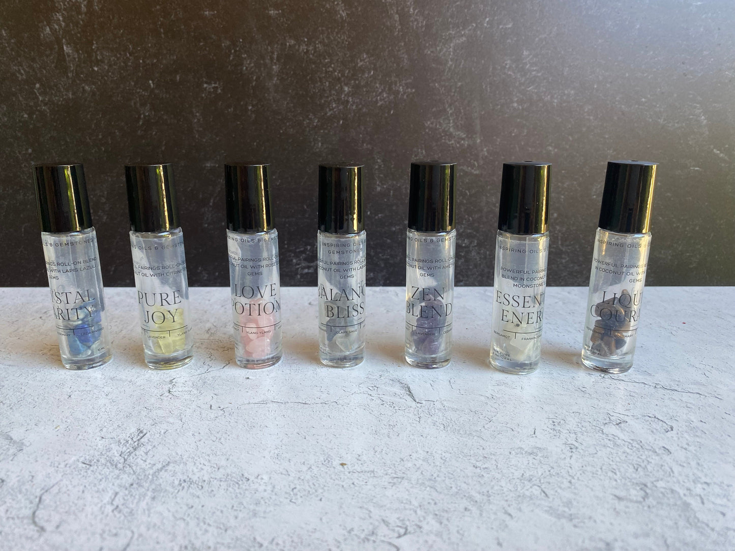 Aromatherapy Roll On with Gemstones: Essential Oil Blends for Your Vibe