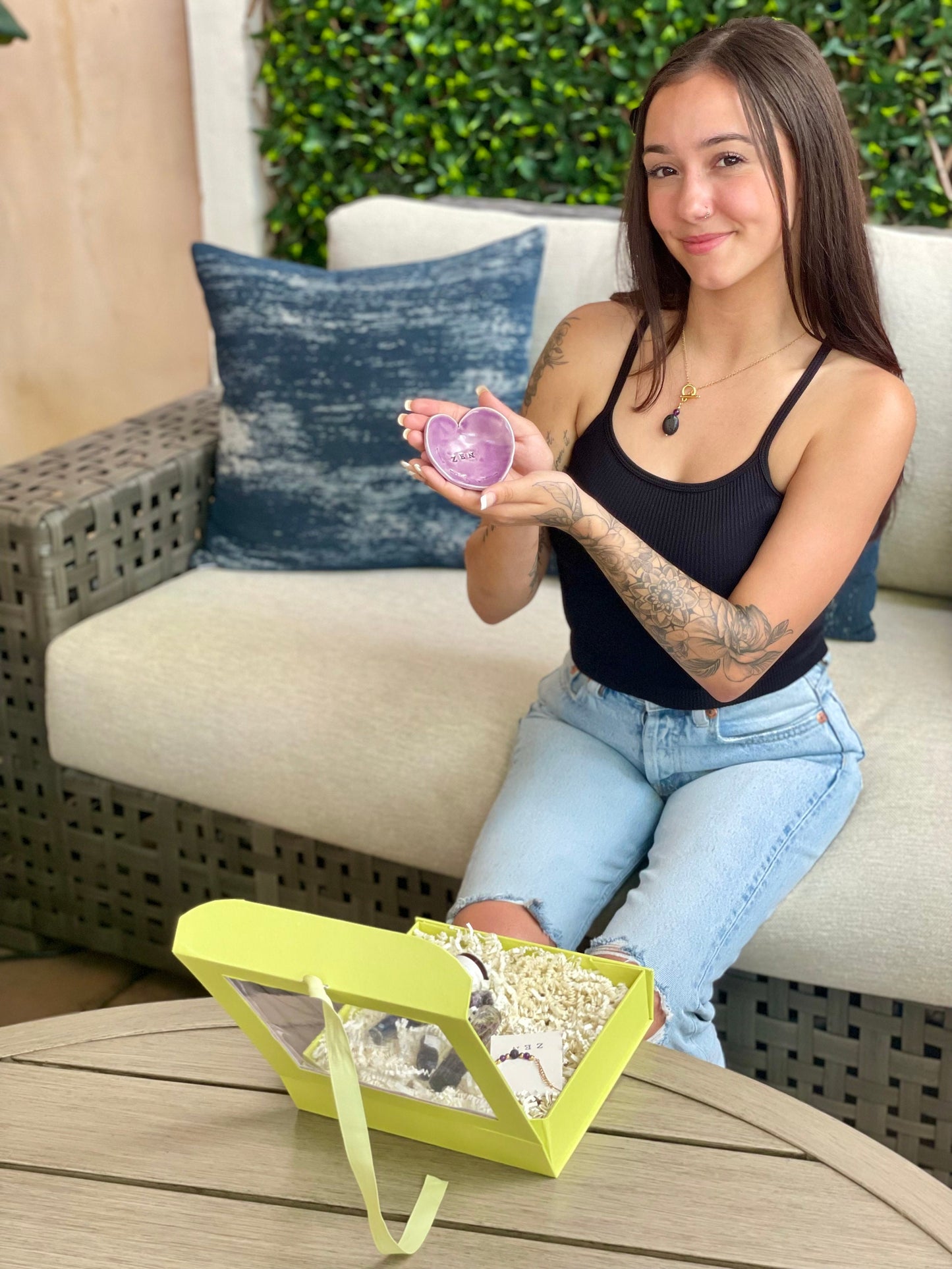 Handmade Ceramic Heart Ring Dish: Trinket Tray • Vibe Jewelry Holder