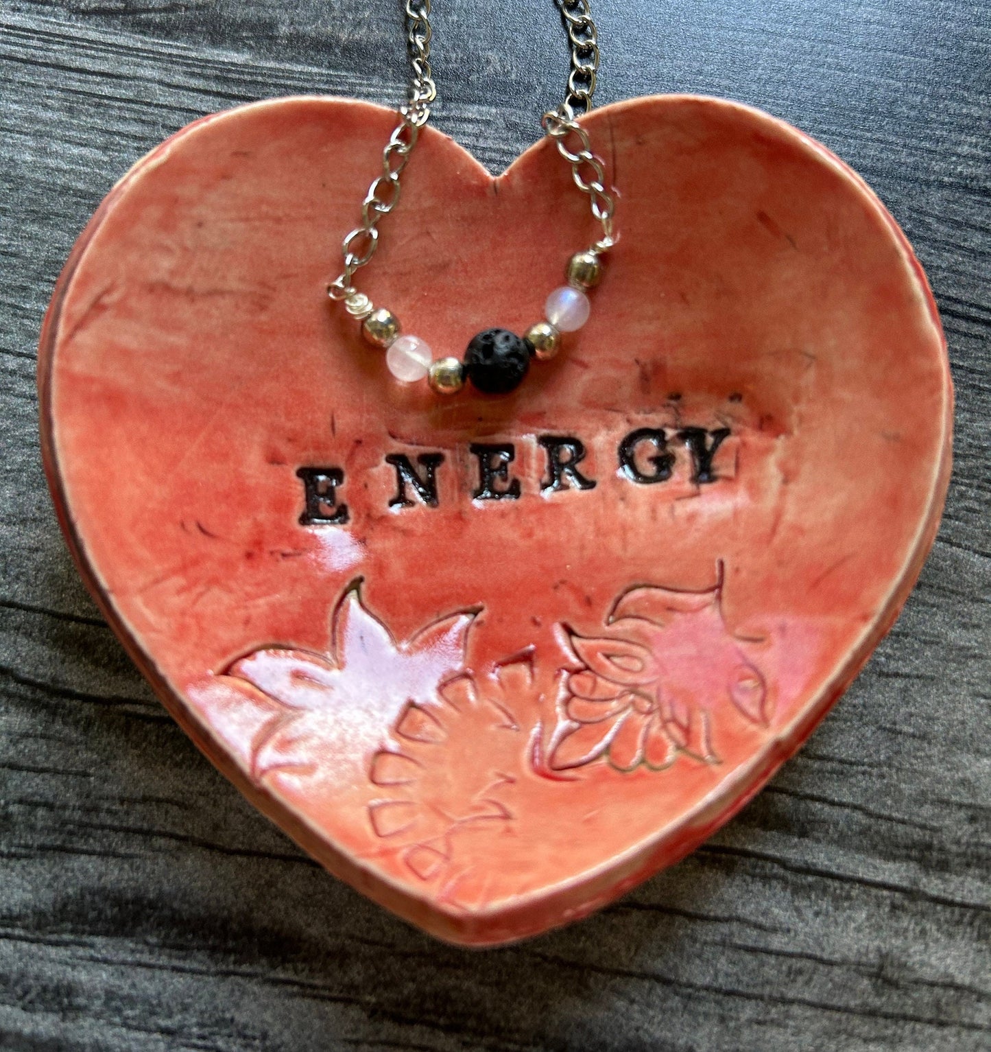 Energy Gift Set: Moonstone Minimalistic Gemstone Bracelet • Energy Essential Oil Blend • Crystals and Essential Oil Roll-On • Energy Room, Body and Hair Mist • Ceramic Handmade Ring Dish • Sachet