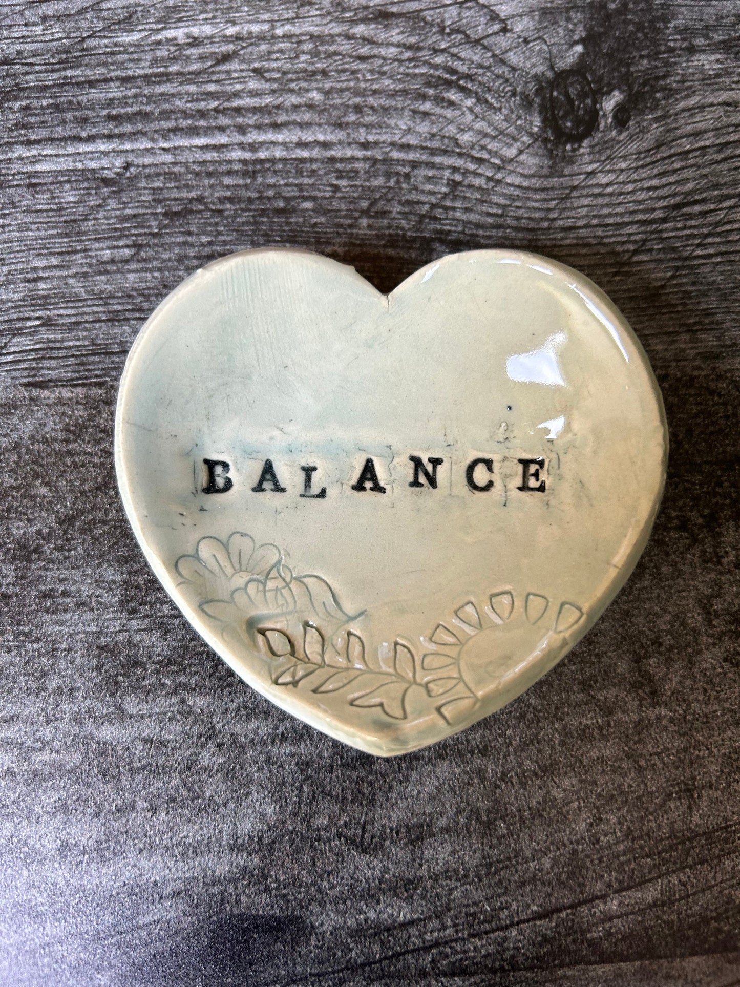 Handmade Ceramic Heart Ring Dish: Trinket Tray • Vibe Jewelry Holder