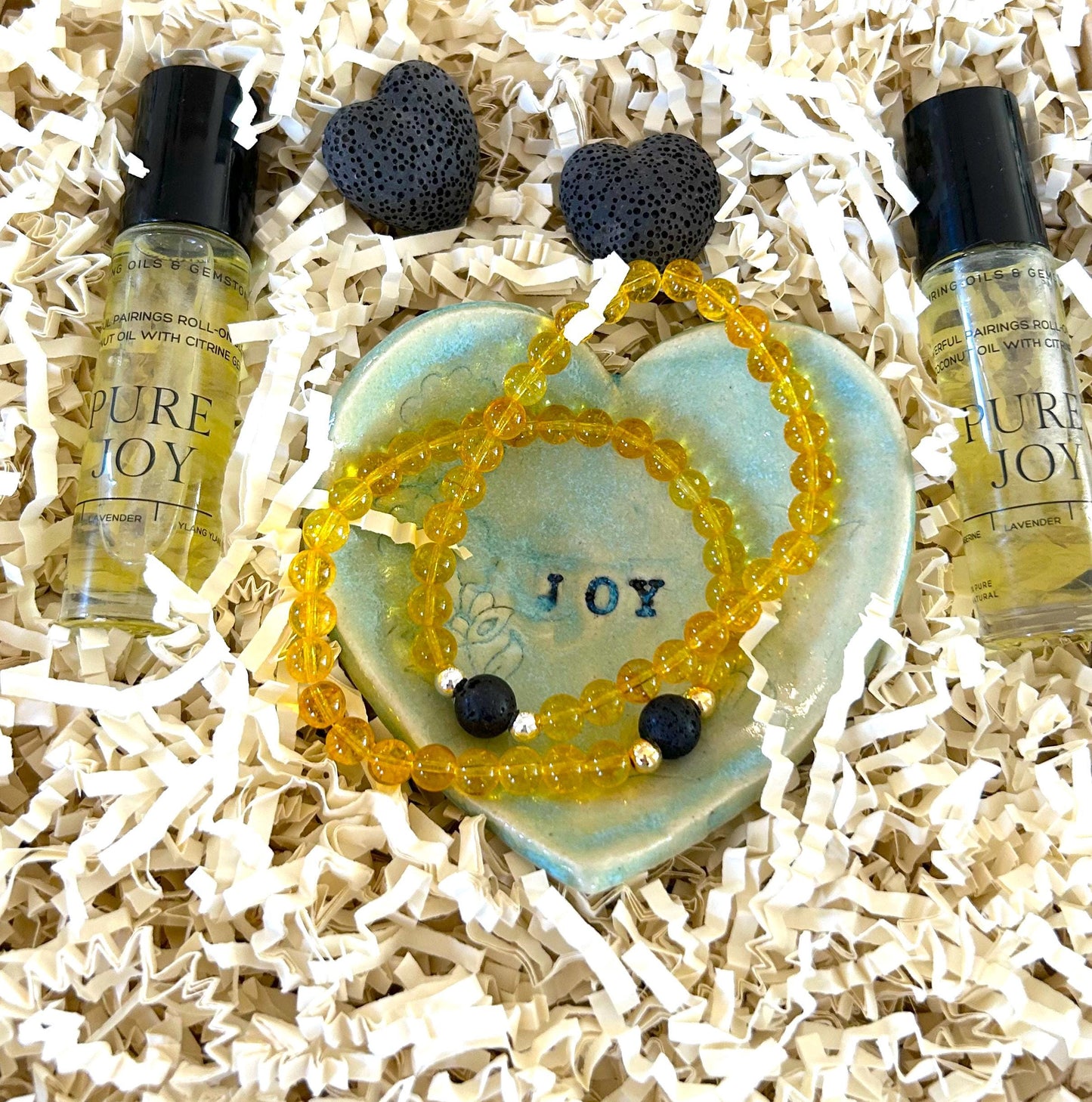 Mother Daughter and Best Friend Gift Box: Matching Gemstone Bracelets • Aromatherapy Set • Love, Zen or Joy Vibe