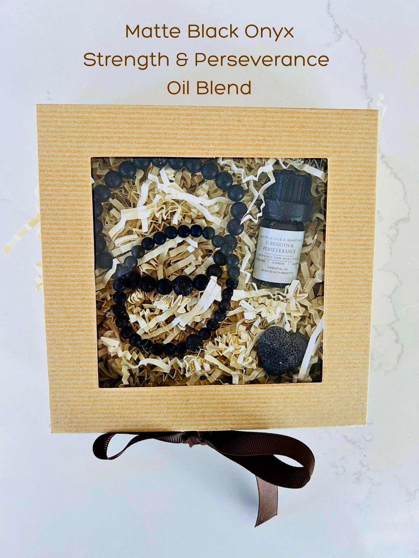 Matching Couple's Gemstone Bracelets with Aromatherapy Oil Blend