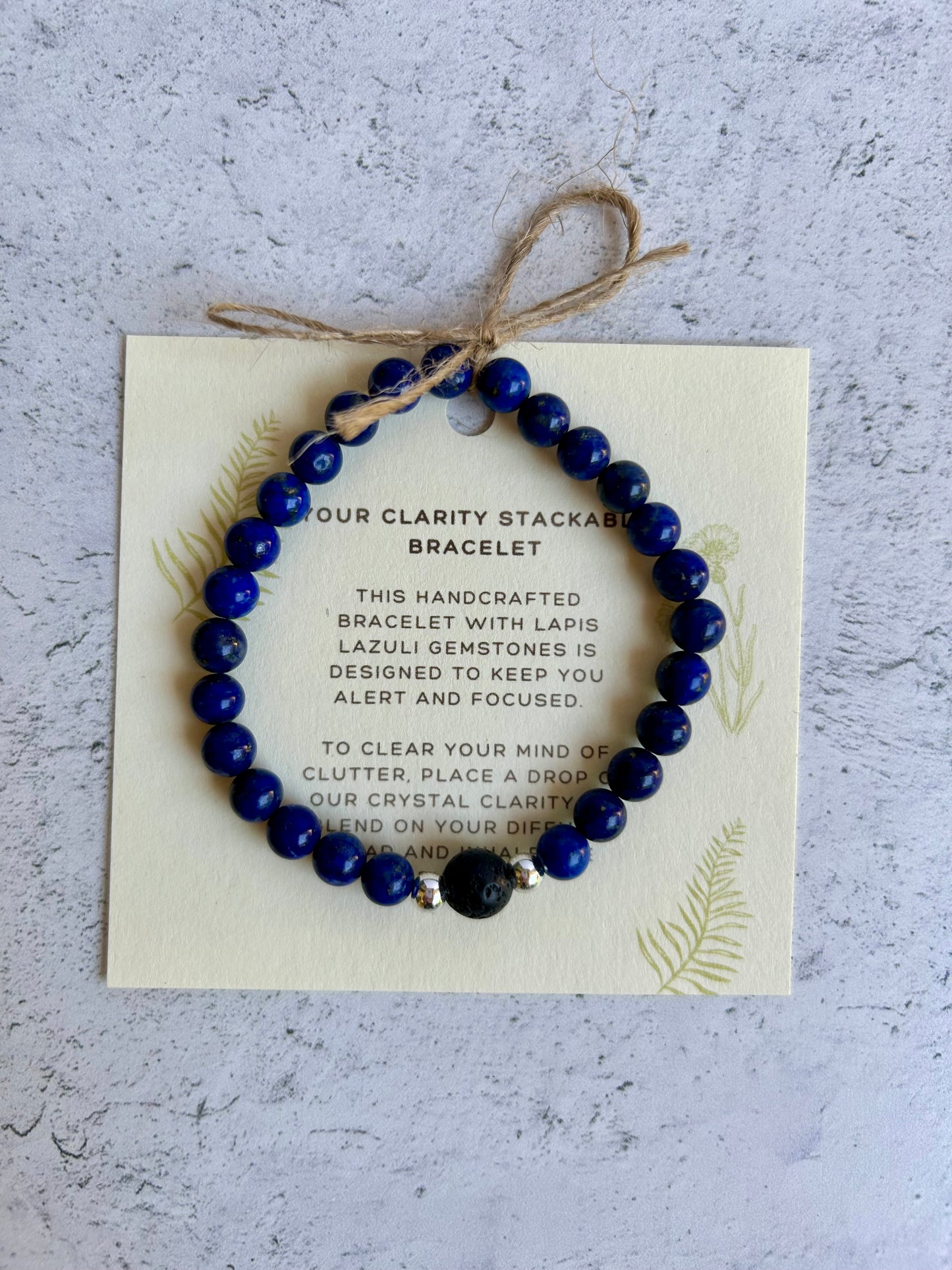 Genuine Gemstone Stretchy Bracelet • Choose 4mm or 6mm Beads • Amethyst, Rose Quartz, Lapis Lazuli, Tiger's Eye, Citrine, Labradorite or Moonstone • White or Black Lava Stone • Gold or Silver