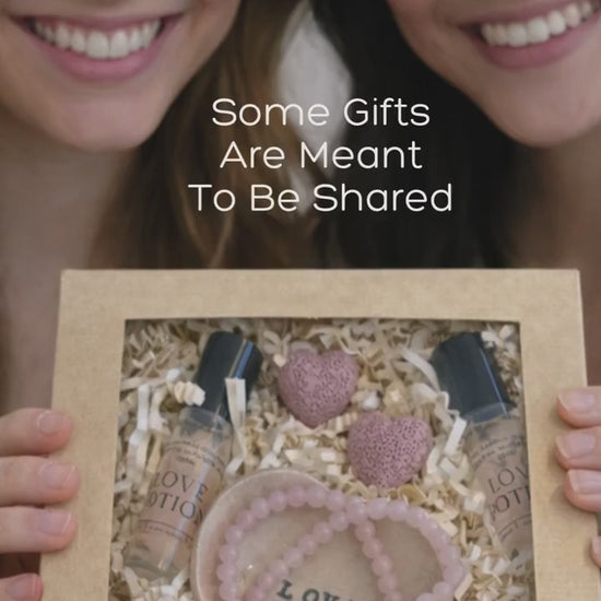 Mother Daughter and Best Friend Gift Box – Matching Gemstone Bracelets and Aromatherapy Set | Love, Zen or Joy Vibe
